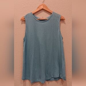 J. Jill Linen Sleeveless Blue Women's Tank Top